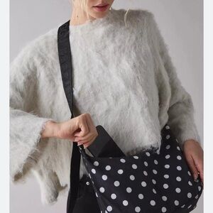 NWT BAGGU POLKA DOT MEDIUM CRESCENT